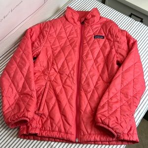Girls Patagonia Nano Puff Jacket in Coral